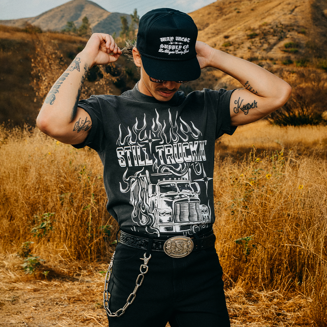 STILL TRUCKIN' TEE (VINTAGE BLACK)